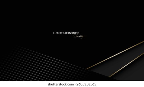 Black luxury background vector design. Premium black background. Suit for banner, backdrop, business card, presentation template, invitation card, voucher, etc.