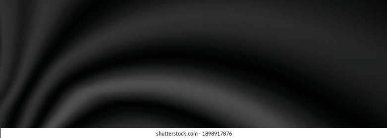 Black luxury fabric background with copy space. Abstract Illustration. Luxurious black line background. Abstract dark background illustration with geometric graphic elements