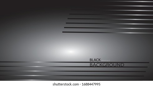 Fondo abstracto de metal negro oscuro, textura con líneas diagonales, ilustración vectorial