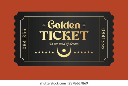 Black luxury golden ticket exclusive