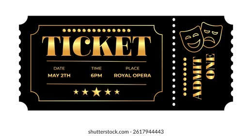 Black luxury golden ticket exclusive