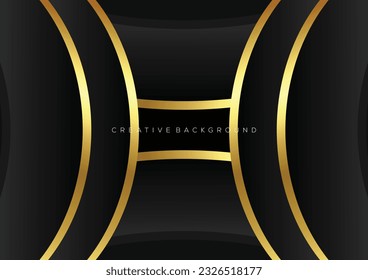 black with luxury line background design gradient