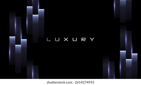 Black Luxury Premium Background. Gaming Banner. Industrial Design Poster. Cinematic Poster. Industrial Graphics. Line Texture Pattern. Metal Steel Effect.