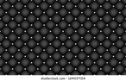 Black Luxury Quilted Seamless Pattern Elegant Stock Vector (Royalty ...