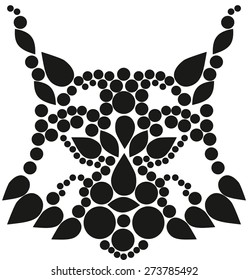 black lynx head isolated on a white backgrounds, vector illustration