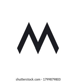 black M logo, M logo design