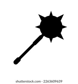 Icono de vector de encaje negro. Tipo de vectores de masas de armas antiguas. Icono simple del vector de encaje negro.