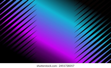 Black, magenta and cyan gradient with abstract texture lines