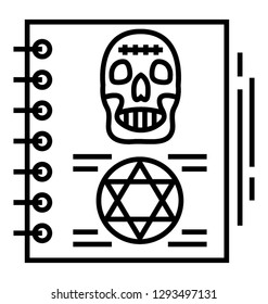 Black magic book of halloween 