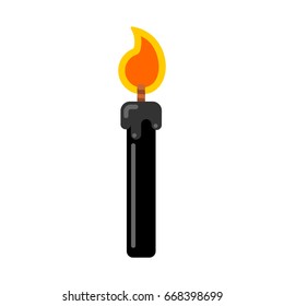 Black magic candle for witchcraft. Accessory for witch
