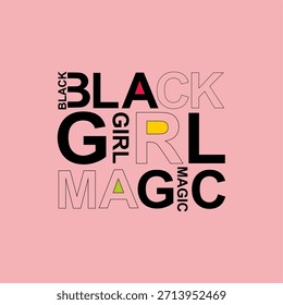 Black magic - Girl t-shirt vector illustration design