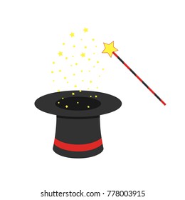 Magic Hat Wand Stars Stock Illustration 265945964 | Shutterstock