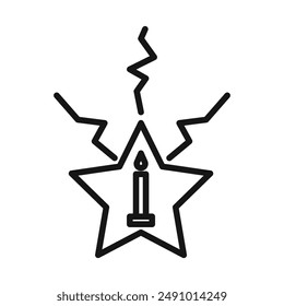 Black magic icon Black line art vector logo