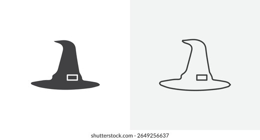 Black magic icon Line graphics illustration