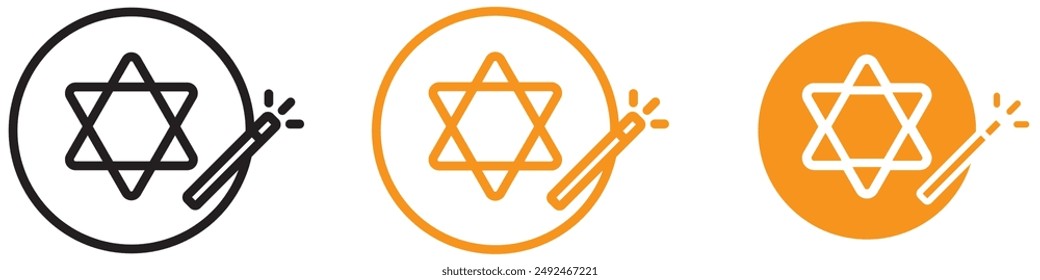 Black Magic Icon for Mystical and Occult Themed Designs