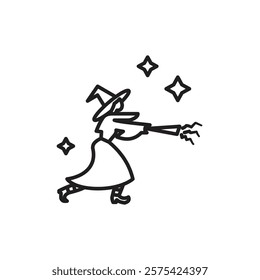 Black magic icon Simple thin outline