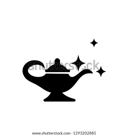 black magic lamp logo icon designs vector