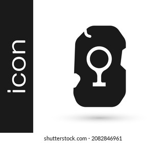 Black Magic rune icon isolated on white background. Rune stone.  Vector