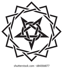 Black magic sign, isolated on whie, vector illustration