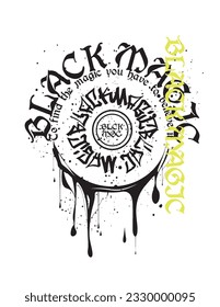 Black Magic slogan for T-shirt printing design and various jobs, typography,  vector.