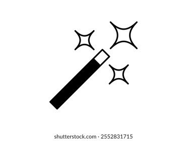 Black magic wand icon for editing program