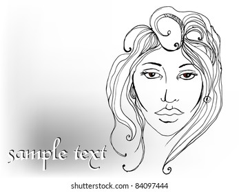 Black magic woman - vector illustration