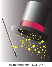 Black magician's hat