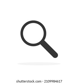 Black Magnifier icon. Vector illustration. Search web icon. Loupe icon isolated
