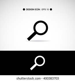 Black Magnify icon great for any use. Vector EPS10.