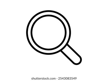 Black magnifying glass search icon
