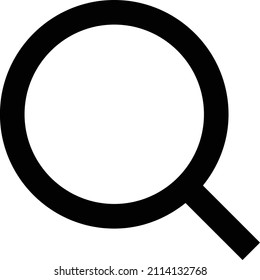 Black magnifying glass vector logo or icon