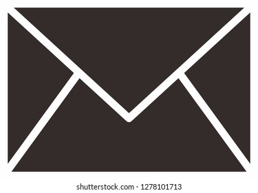  black mail icon Editable vector stroke - vector