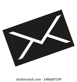 Black mail icon isolated on white background