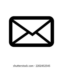 Black mail icon vector. Email sign