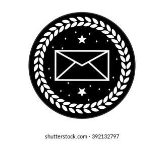 black mail post letter email envelope message image vector