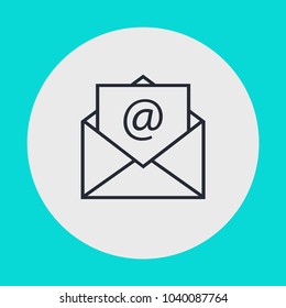 Icono de signo de correo negro para el diseño del sitio web, estilo plano. Boletín, icono de mensaje, sobre. Ilustración del vector, eps10