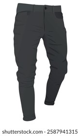 Black male pants. vector illustration