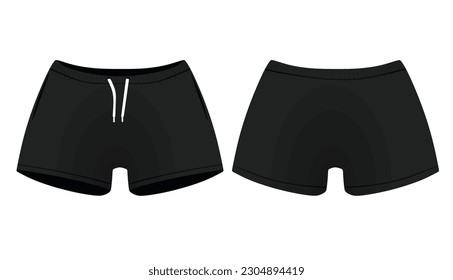 Black male shorts. vector illustration