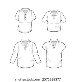 Black Male T-shirt Mockup Set Front and Back View Blank White Textile Print Design Template Fashion
