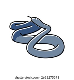black mamba animal snake color icon vector. black mamba animal snake sign. isolated symbol illustration