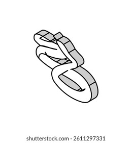 black mamba animal snake isometric icon vector. black mamba animal snake sign. isolated symbol illustration