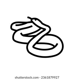 black mamba animal snake line icon vector. black mamba animal snake sign. isolated contour symbol black illustration