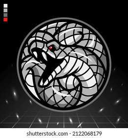 Black mamba snake mascot. esport logo design