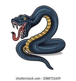 The black mamba snake mascot logo
