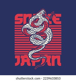  Black Mamba vintage illustration hand drawing style
