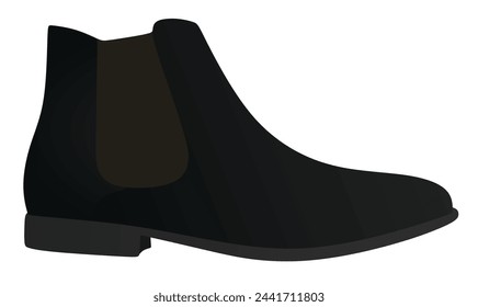 Black man ankle shoe. vector illustration