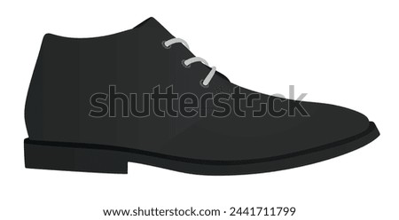 Black man ankle shoe. vector illustration