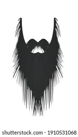 Black man beard. vector illustration