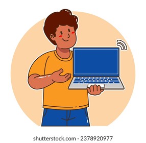 a Black man carrying a laptop