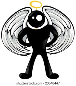 Black man icon - Angel